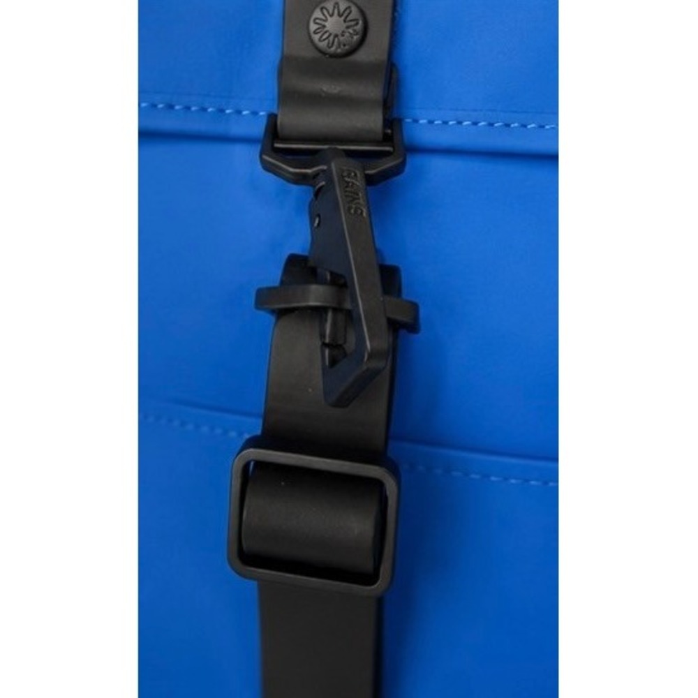 Rains Backpack W3 Waves Blue Waterproof Laptop Minimalist Rucksack Unisex NWT - Picture 6 of 8
